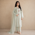 Meher-e-Sabz — Signature Thread Embroidered Cotton 3-Piece