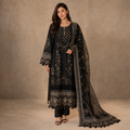 Siyah Zareen — Chikankari Embroidered Cotton Party Wear 3-Piece