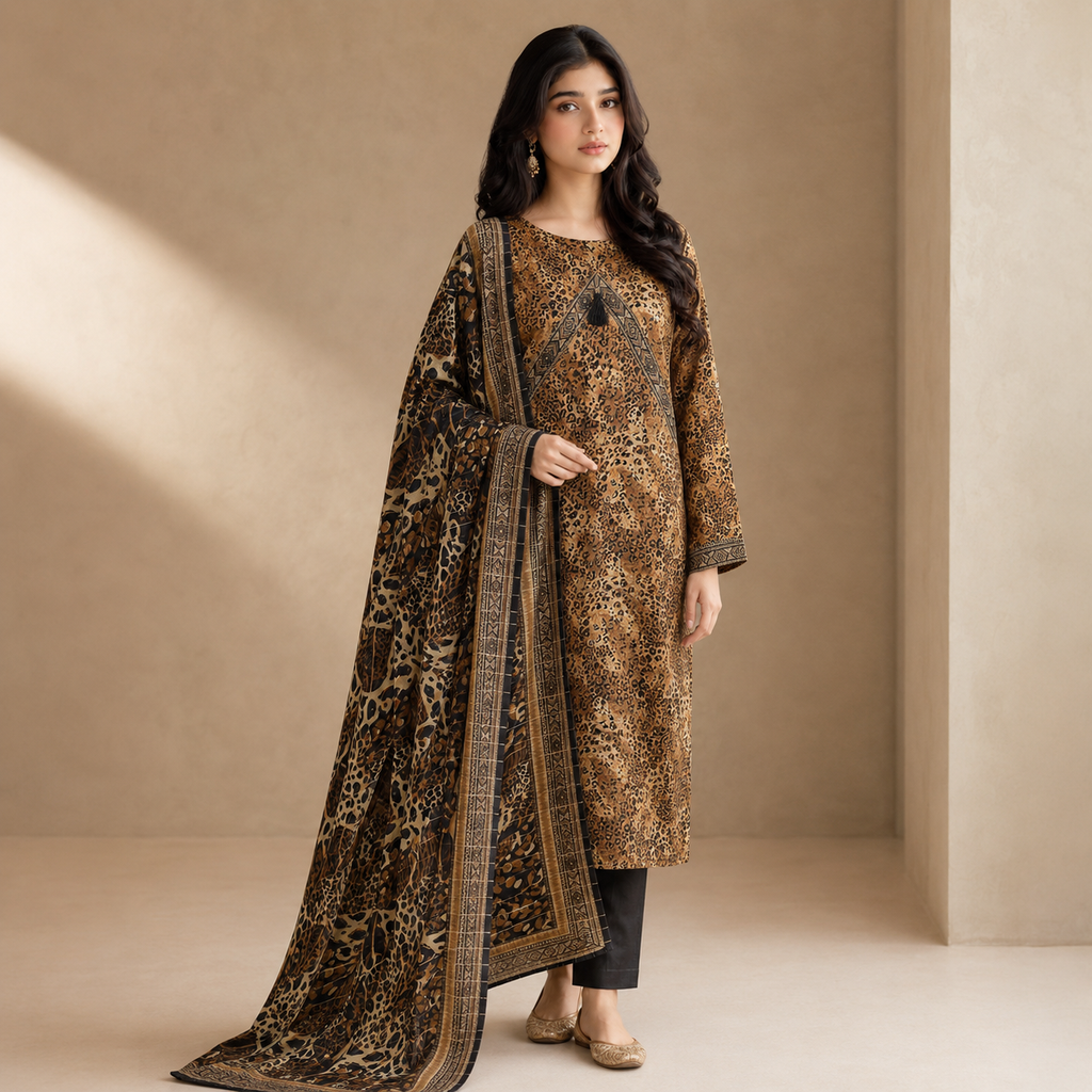 Sable Dune — Signature Printed Lawn 3-Piece