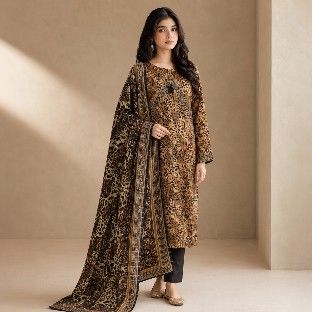 Sable Dune — Signature Printed Lawn 3-Piece