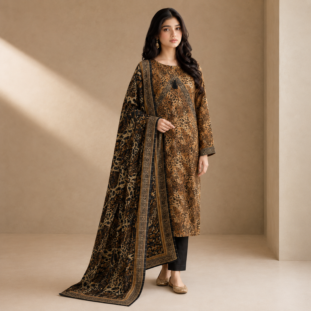 Sable Dune — Signature Printed Lawn 3-Piece