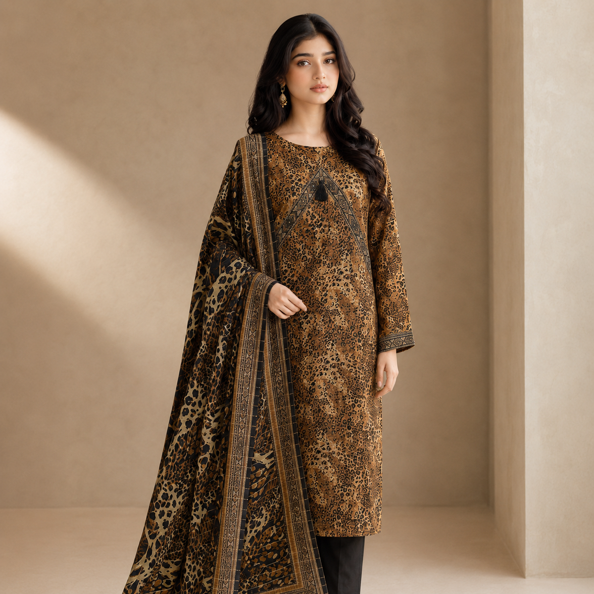 Sable Dune — Signature Printed Lawn 3-Piece
