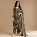 Marigold Noir — Signature Printed Lawn 3-Piece