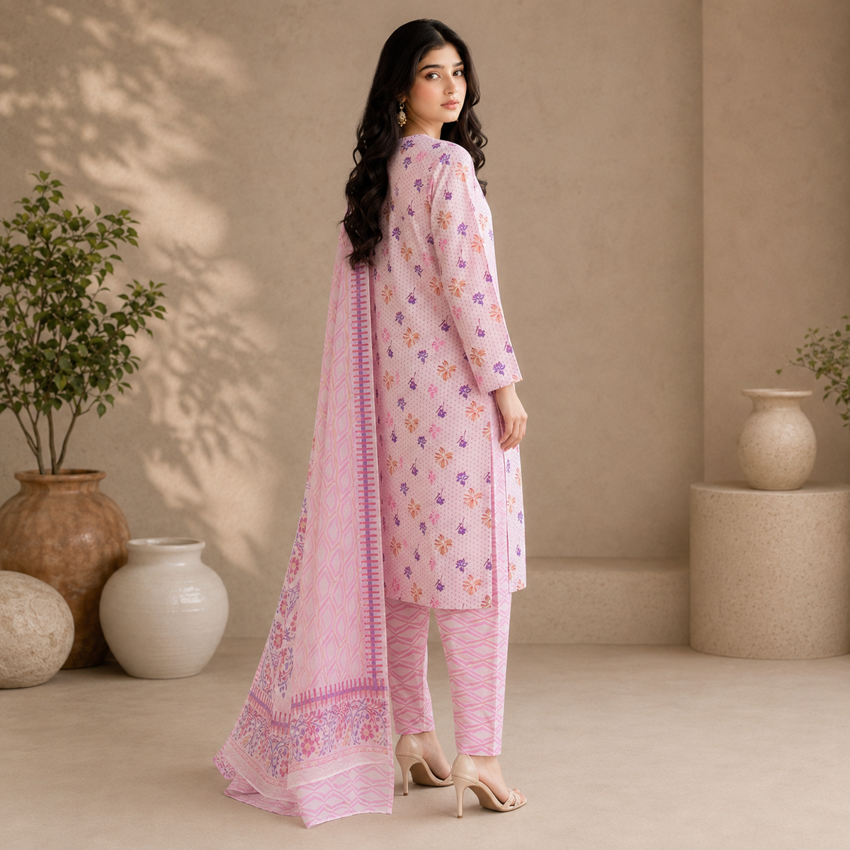 Rosé Garden — Signature Printed Lawn 3-Piece
