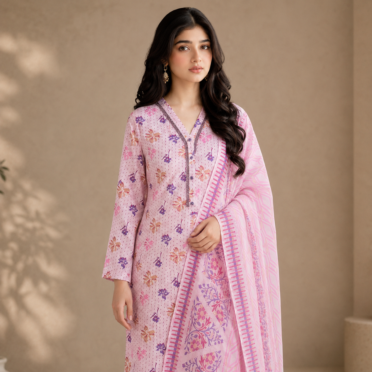 Rosé Garden — Signature Printed Lawn 3-Piece