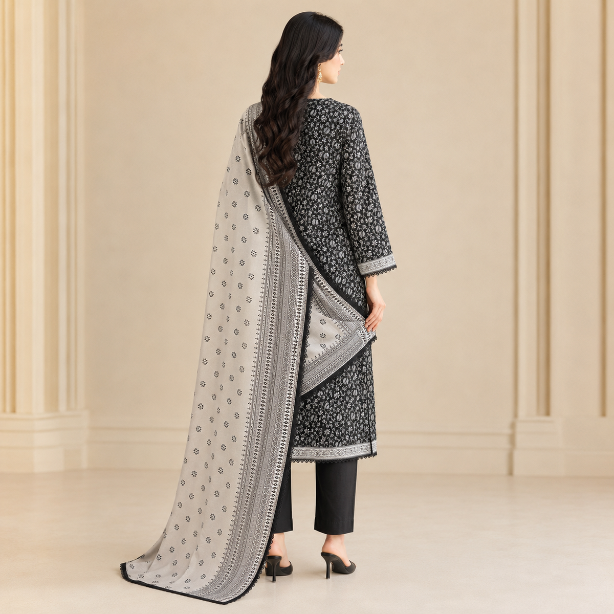 Pearl Shadow — Signature Printed Lawn 3-Piece