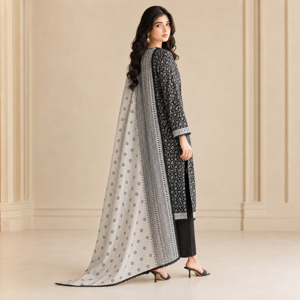 Pearl Shadow — Signature Printed Lawn 3-Piece