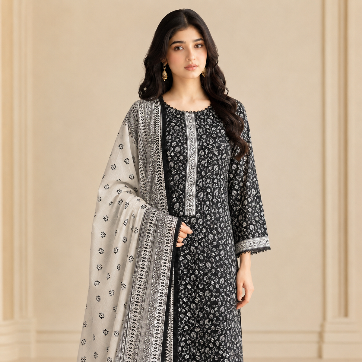 Pearl Shadow — Signature Printed Lawn 3-Piece