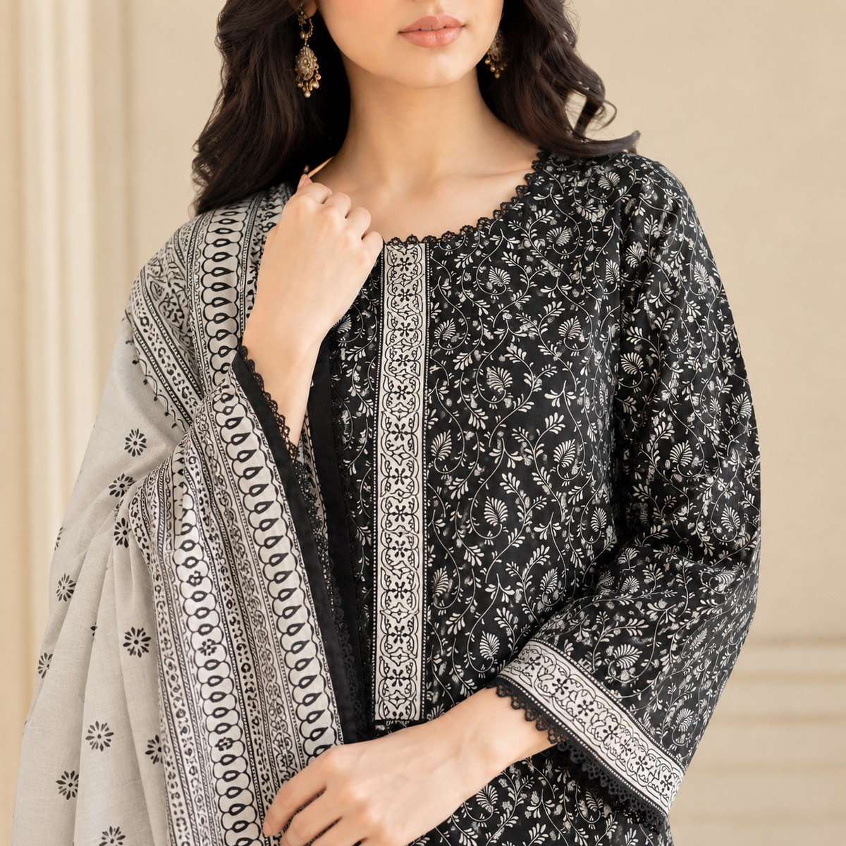 Pearl Shadow — Signature Printed Lawn 3-Piece