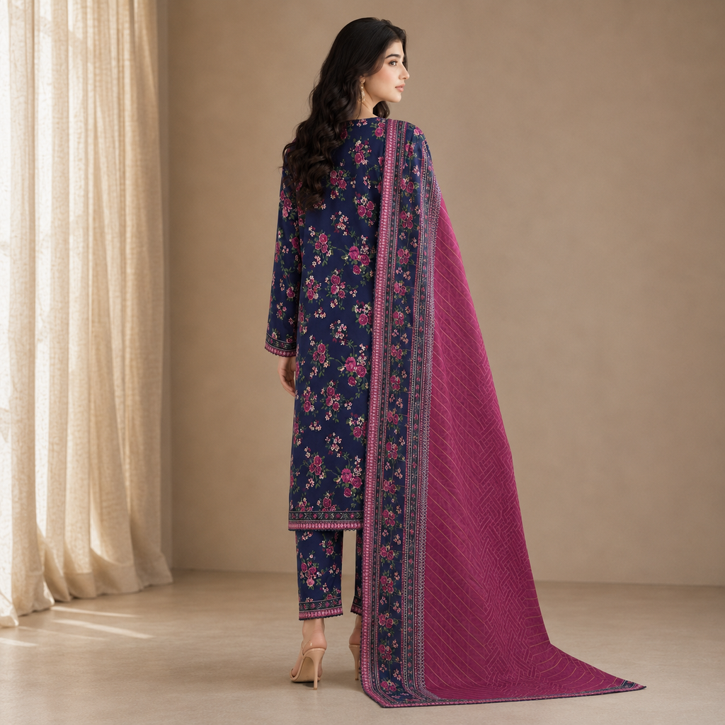 Berry Eclipse — Signature Printed Lawn 3-Piece