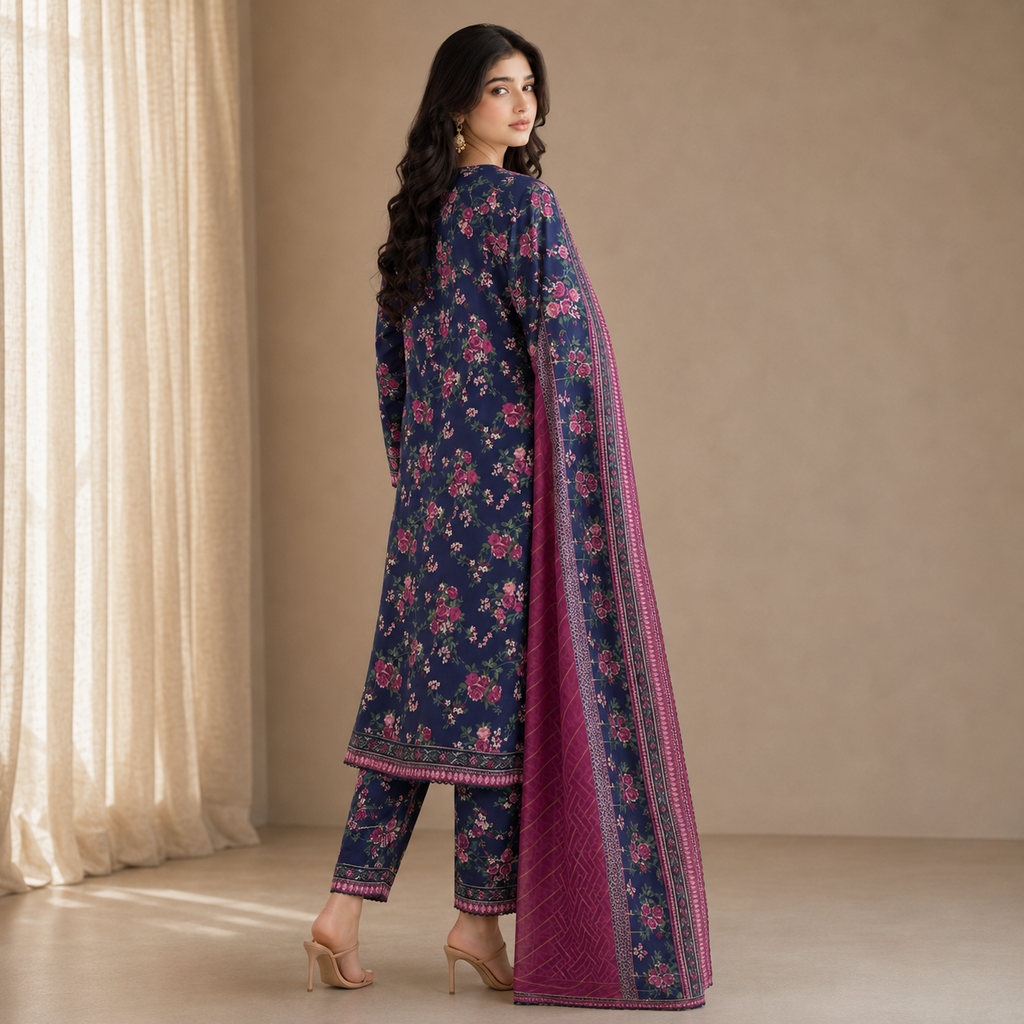 Berry Eclipse — Signature Printed Lawn 3-Piece