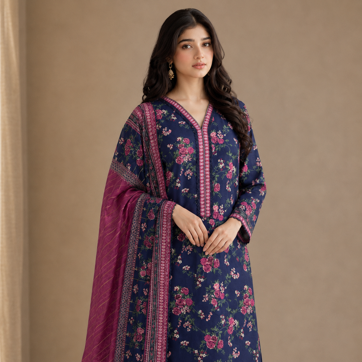 Berry Eclipse — Signature Printed Lawn 3-Piece