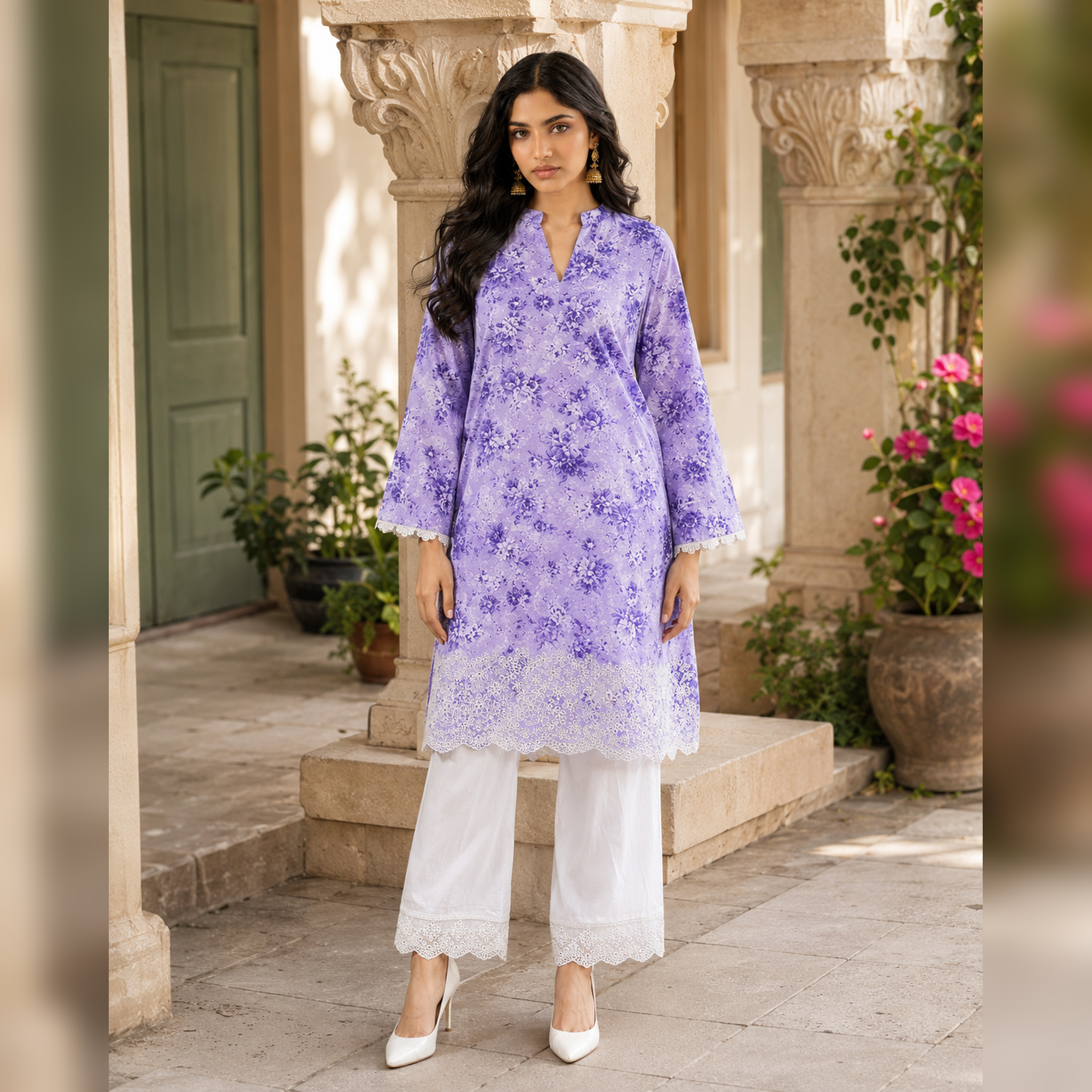 Lavender Haze – Printed & Embroidered Lawn 2-Piece Suit